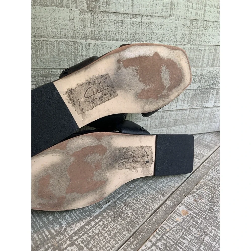 Circus by Sam Edelman Inara Slip on Sandals Women's Size 8.5 Black Puffy Strappy